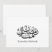Ramadan Mubarak Arabische kalligrafie kunst Thulut Save The Date (Voorkant / Achterkant)