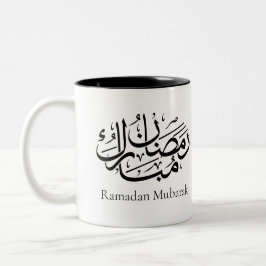 Ramadan Mubarak Arabische kalligrafie kunst Thulut Tweekleurige Koffiemok