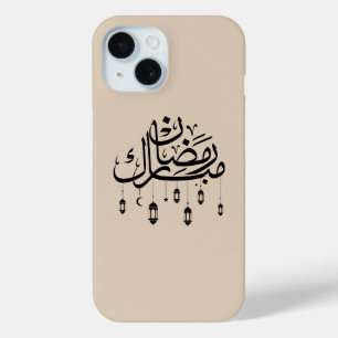 Ramadan Mubarak Arabische kalligrafie met lantaarn iPhone 15 Case