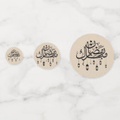 Ramadan Mubarak Arabische kalligrafie met lantaarn Confetti (Achterkanten)
