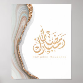 Ramadan mubarak arabische kalligrafie poster