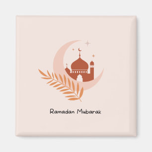 Ramadan Mubarak Boho Moon & Mosque Magneet
