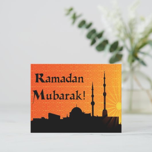 Ramadan Mubarak Briefkaart (Staand voorkant)