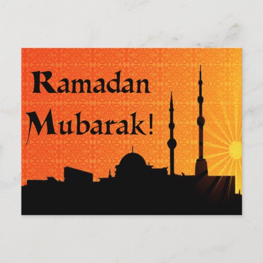 Ramadan Mubarak Briefkaart (Voorkant)