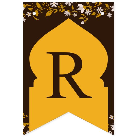 RAMADAN MUBARAK bunting banner (Eerste vlag)