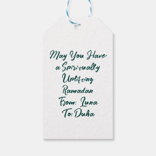 Ramadan Mubarak Cadeaulabel (Achterkant)