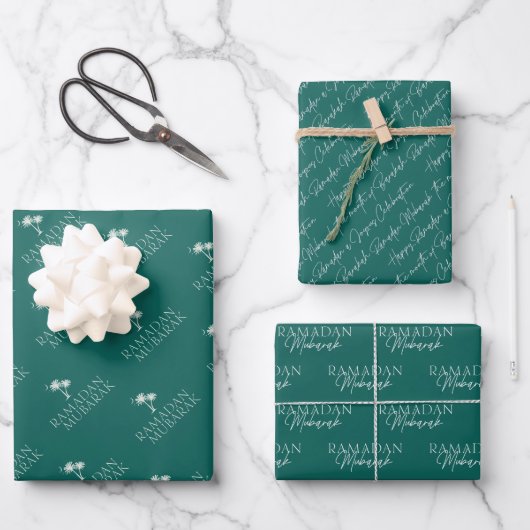 Ramadan Mubarak cadeaupapier (Voorkant)