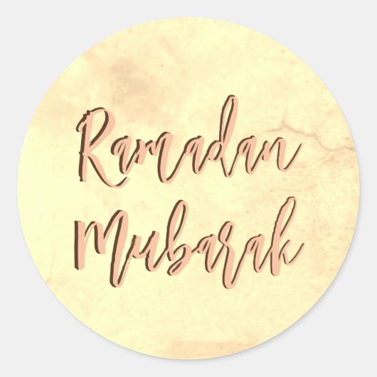 Ramadan Mubarak  Classic Round Sticker (Voorkant)