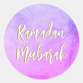 Ramadan Mubarak Cute Classic Round Sticker