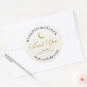 Ramadan Mubarak Dank Je Goud Hemels Ronde Sticker (Envelop)
