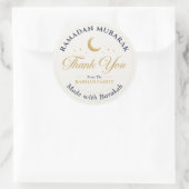 Ramadan Mubarak Dank Je Goud Hemels Ronde Sticker (Tas)