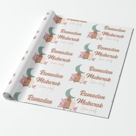 Ramadan Mubarak Decoration Custom Home decor name Cadeaupapier (Uitgerold)