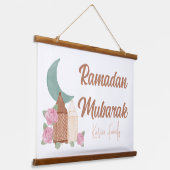 Ramadan Mubarak Decoration Custom Home decor name Hangend Wandkleed (Gebogen)