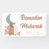 Ramadan Mubarak Decoration Custom Home decor name Spandoek (Horizontaal)