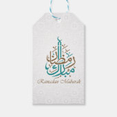 Ramadan Mubarak / Eid Mubarak past zich aan Cadeaulabel (Voorkant)