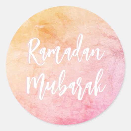 Ramadan Mubarak  Elegant Ronde Sticker (Voorkant)
