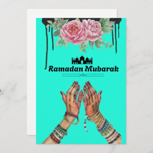 Ramadan Mubarak Feestdagenkaart (Voorkant / Achterkant)
