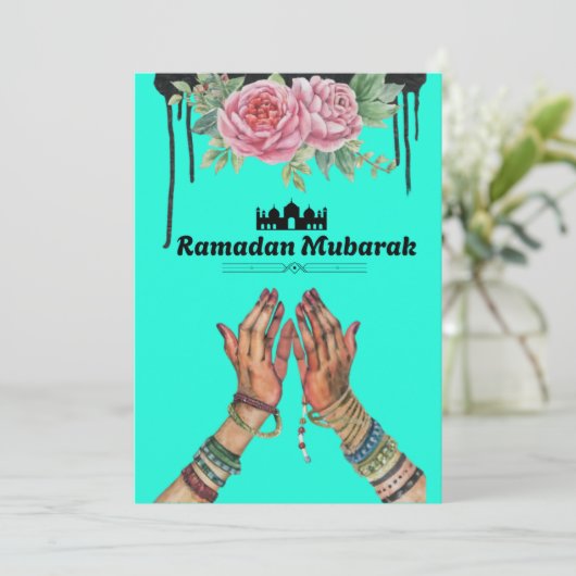 Ramadan Mubarak Feestdagenkaart (Staand voorkant)