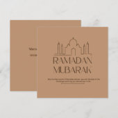 Ramadan Mubarak Feestdagenkaart (Voorkant / Achterkant)