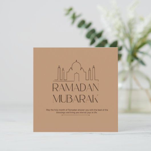 Ramadan Mubarak Feestdagenkaart (Staand voorkant)