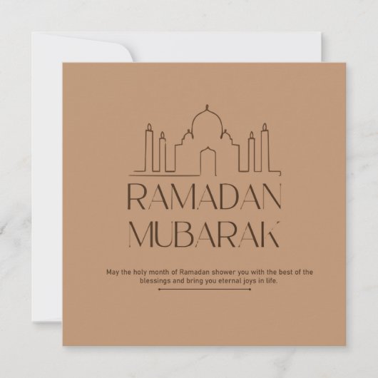 Ramadan Mubarak Feestdagenkaart (Voorkant)