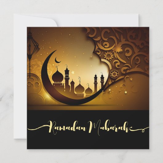 Ramadan Mubarak Flat Vakantie Kaart (Voorkant)