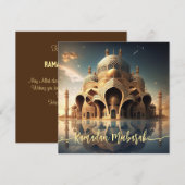 Ramadan Mubarak Flat Vakantie Kaart (Voorkant / Achterkant)