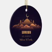 Ramadan Mubarak Flat Vakantie Kaart Keramisch Ornament (Rechts)