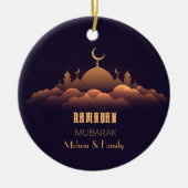 Ramadan Mubarak Flat Vakantie Kaart Keramisch Ornament (Voorkant)
