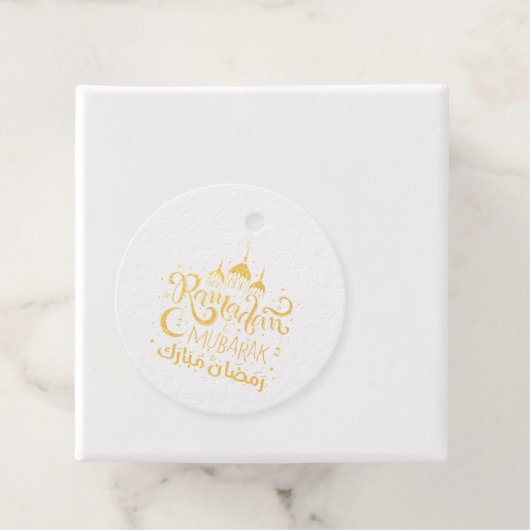 Ramadan Mubarak Folie Favor Tag (Met doos)