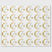 ramadan mubarak goud en wit cadeaupapier (Vlak)