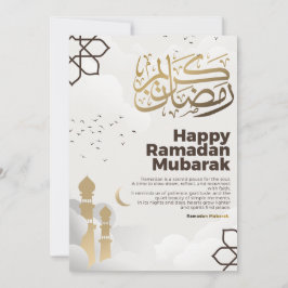 Ramadan Mubarak Gouden Calligrafie Kunst Feestdagenkaart
