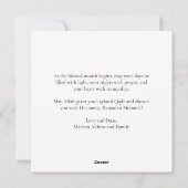 Ramadan Mubarak Gouden Halve Maan Kalligrafie Feestdagenkaart (Achterkant)