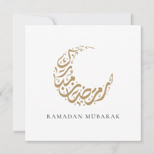 Ramadan Mubarak Gouden Halve Maan Kalligrafie Feestdagenkaart