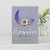 Ramadan Mubarak Halvemaanlantaarn Kunst Kaart (Staand voorkant)