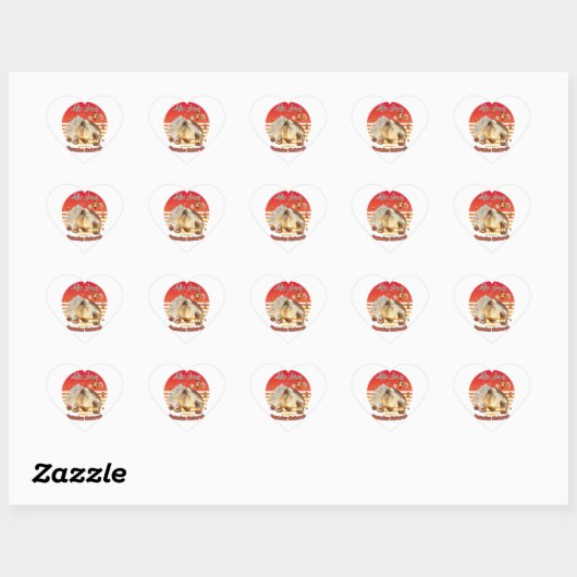 RAMADAN MUBARAK HART STICKER (Vel)