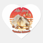 RAMADAN MUBARAK HART STICKER (Voorkant)