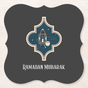 Ramadan Mubarak Iftar Party Kartonnen Onderzetters