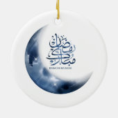 Ramadan Mubarak In Arabische kalligrafie رمضانمبا Keramisch Ornament (Achterkant)