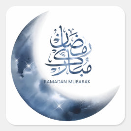 Ramadan Mubarak In Arabische kalligrafie رمضانمبا  Vierkante Sticker