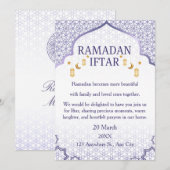 Ramadan Mubarak Invitations – Elegant Family Iftar Kaart (Voorkant / Achterkant)