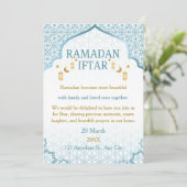 Ramadan Mubarak Invitations – Elegant Family Iftar Kaart (Staand voorkant)