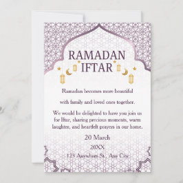 Ramadan Mubarak Invitations – Elegant Family Iftar Kaart