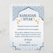 Ramadan Mubarak Invitations – Elegant Family Iftar Kaart (Voorkant / Achterkant)