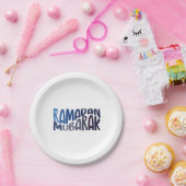 Ramadan Mubarak Islamic quote Papieren Bordje (Feest)