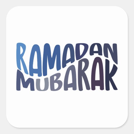 Ramadan Mubarak Islamic quote Vierkante Sticker (Voorkant)