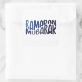 Ramadan Mubarak Islamic quote Vierkante Sticker (Tas)