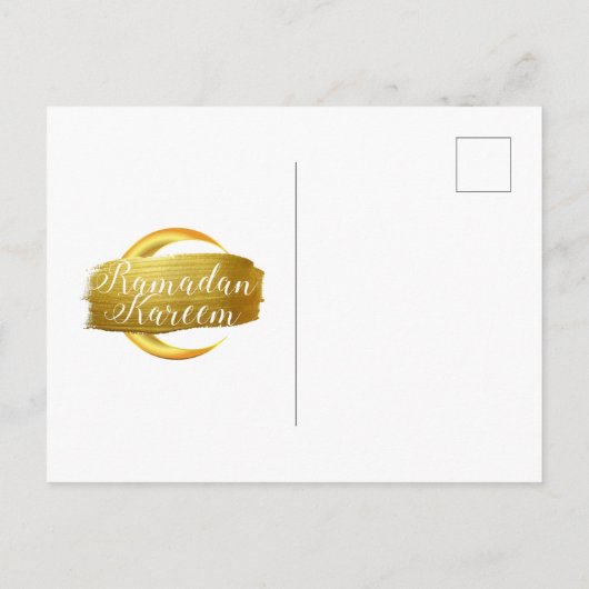 Ramadan Mubarak Islamitische Lantaarn Blauwe Iftar Briefkaart (Achterkant)
