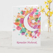 Ramadan Mubarak Islamitische Wenskaart! Kaart (Gele Bloem)