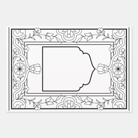 Ramadan mubarak jumbo kleurplaten inpakpapier vel (Voorkant 2)